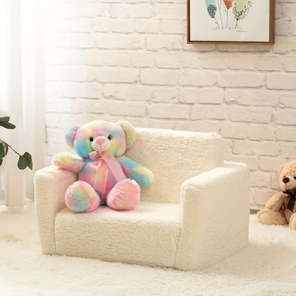 Kids Chairs For, 2-In-1 Soft Sherpa Sofa Folding Bed, Converts Sofa to Recliner, Pull-Out Kids' Sofa Chair Converts to And Recliner with Double Pockets