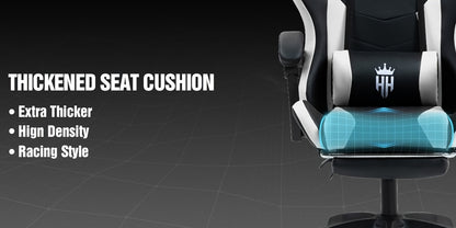 Game Chair With Footrest And Lumbar Support Gaming Chair, Video Chair, Ergonomic Computer Chair Height Adjustable With Swivel Seat And Headrest
