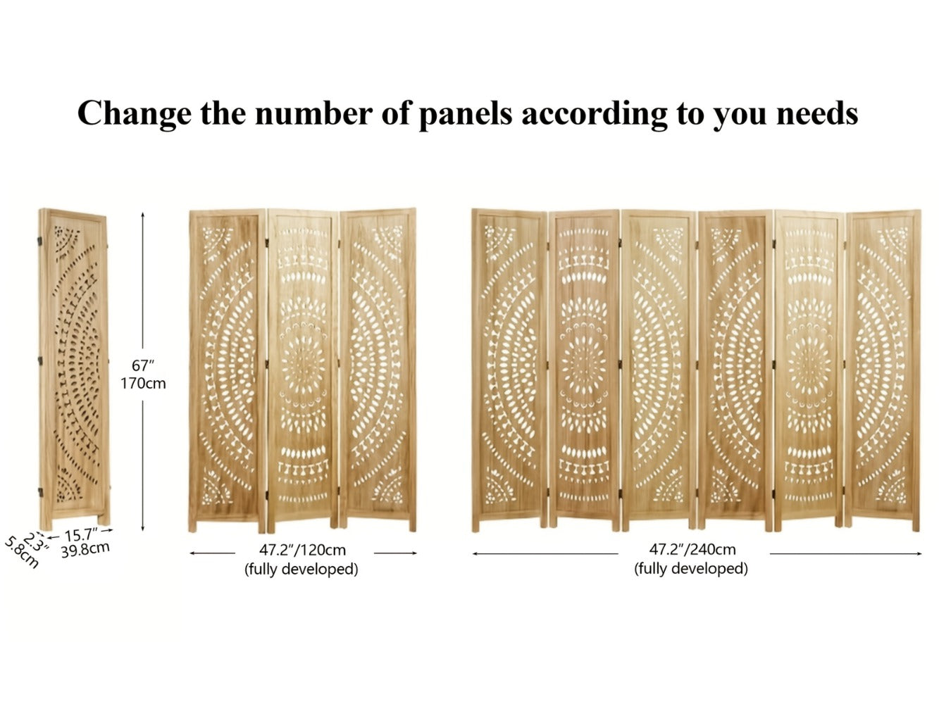94.5-Inch Tall Room Divider with Added Privacy for Privacy and Space Definition