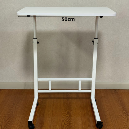Adjustable Height Mobile Laptop Desk on Wheels with Storage, Rolling Standing Desk for Students Home Office Bedroom Small Spaces, Portable Wheeled Laptop Table in Multiple Styles