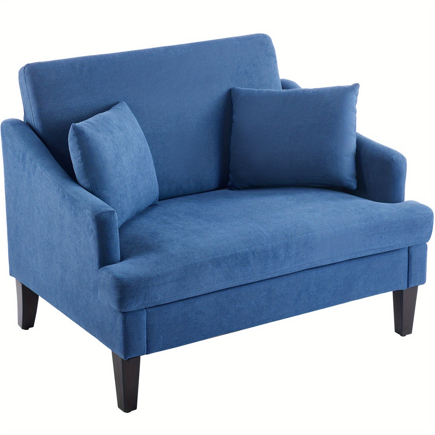 Oversized Accent Chair 33.5" Wide with 2 Pillows, Upholstered Memory Foam Armchair Big Reading Chair, Modern Single Sofa Chair for Living Room Bedroom Apartment Office