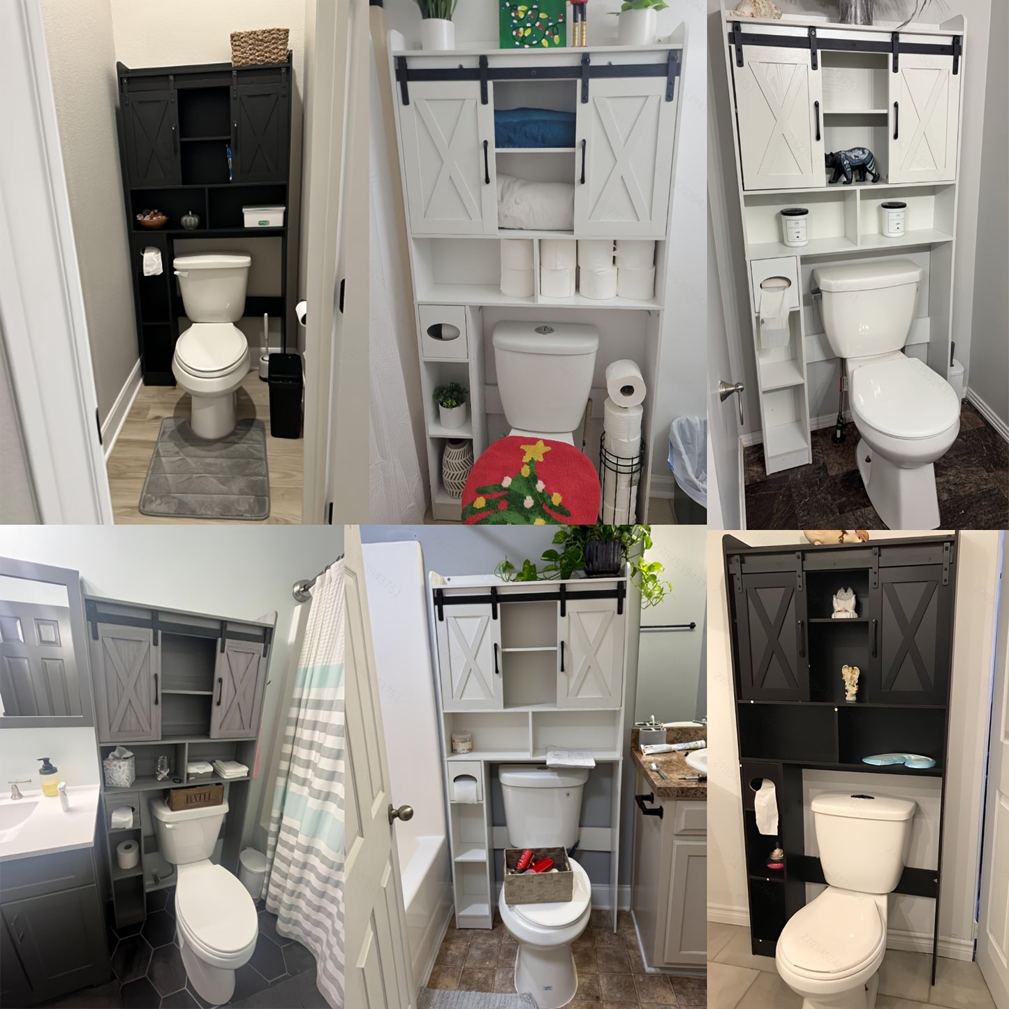 Over-The-Toilet Storage Cabinet with Toilet Paper Holder Stand - Space-Saving -Standing Bathroom Shelf, /Plywood Suitable for Bathroom, Restroom, Laundry Room, Modern with Assembly (No Wall-Mount)