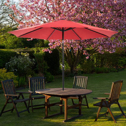 9ft/10ft/15ft Outdoor Patio Umbrella with Push Button Tilt and Crank,Outdoor Yard/Market Table Umbrella UV Protection & Deck, Backyard, Pool,Sandy Shore