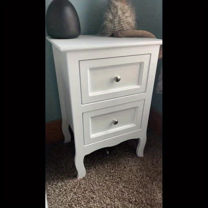 LEADZM 2pcs Country Style Nightstand, Wood Nightstands With 2 Drawers, Bed Side Table/ Night Stand For Bedroom, College Dorm, Living Room