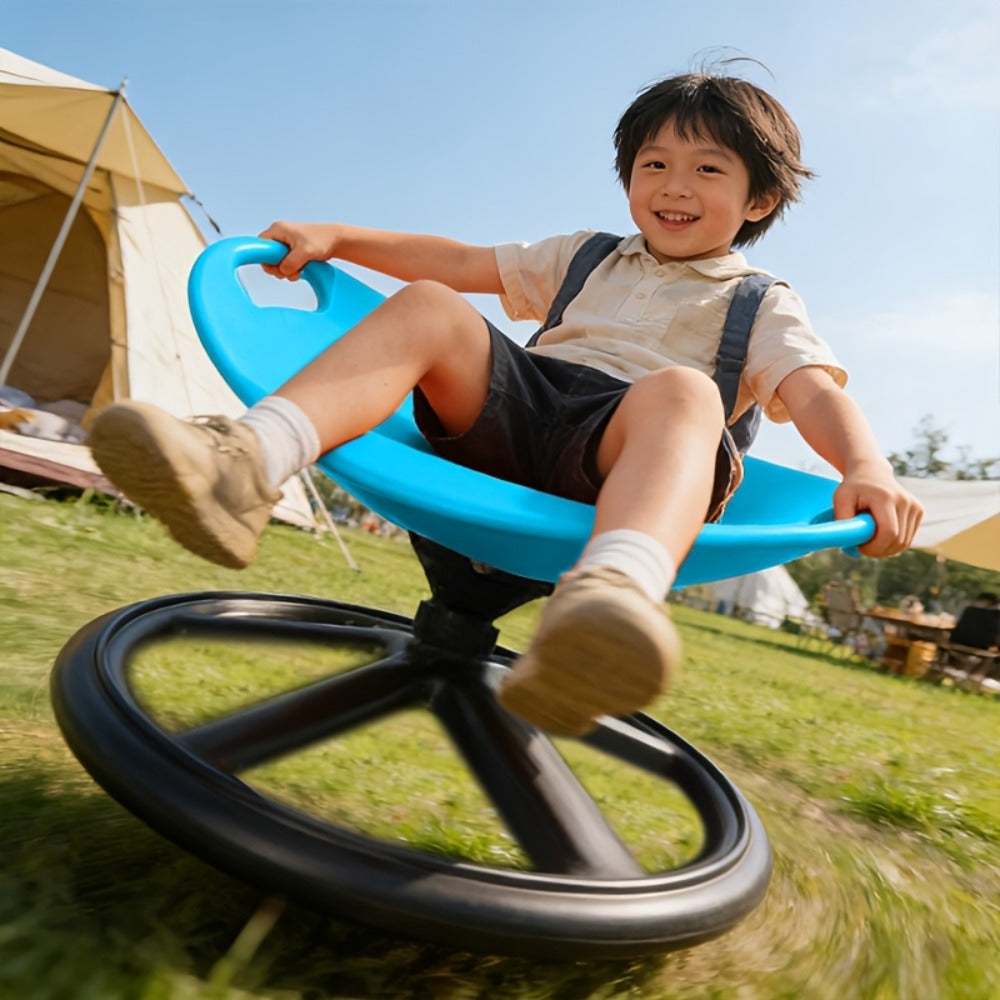 1 Autistic Children's Oversized Anti Spinning Sensory Chair - Blue And Orange Red, Sturdy Hard Plastic Frame with Anti Slip Base, Easy to Clean Surface, Ideal for Sensory Processing Disorders, Motor Skill Development, Concentration, Smooth Rotation