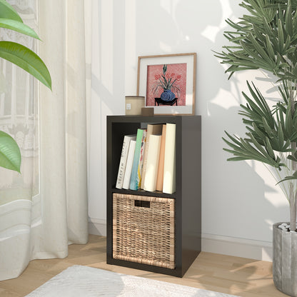 2/3/4/6/8/9 Thick Frame Bookshelf, Open Back Panel Cube Storage Cabinet, Floor-standing Bookshelf With Anti-tip Kit, Wooden Open Display Rack For Living Room, Bedroom, Study, White/chocolate Open Bookshelf, With Open Back