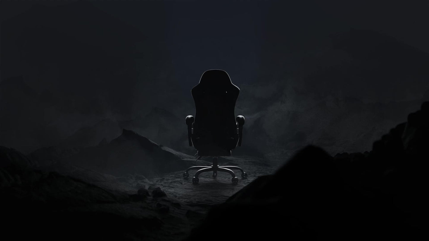 Gaming Chair with Massage Lumbar Support Ergonomic Computer Chair for Adults with Footrest and Lumbar Support with 360° Swivel Seat PU Leather Office Chair, Crafted From Durable Faux Leather, Best Gift for Father and Boyfriend