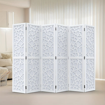 BONNLO 70" Modern Wooden Room Divider with Geometric Pattern - Freestanding Privacy Screen, Indoor Space Separator for Living Room, Bedroom, Office - No Electricity Needed, Bedroom Divider, Contemporary Decor, Elegant Design