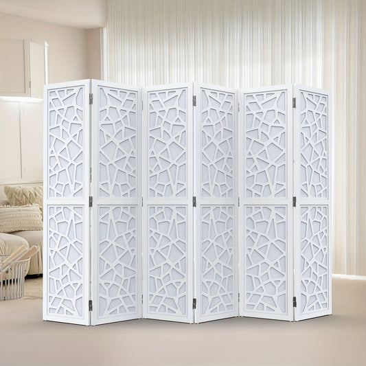 BONNLO 70" Modern Wooden Room Divider with Geometric Pattern - Freestanding Privacy Screen, Indoor Space Separator for Living Room, Bedroom, Office - No Electricity Needed, Bedroom Divider, Contemporary Decor, Elegant Design