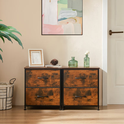 [Skinny Fabric Storage Tower] Dresser For Bedroom, Storage Drawers, Skinny Fabric Storage Tower With 2/4 Drawers, Tower Organizer Unit, Chest Of Drawers With Wooden Top For Closet, Laundry, Entryway