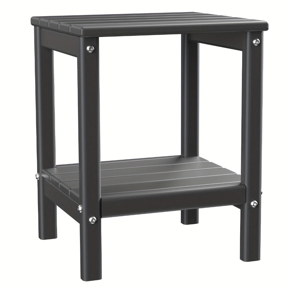HDPE Adirondack Side Table Outdoor – Weather Resistant Rectangular End Table 15"x14"x18" for Adirondack Chair, Patio, Pool, Garden & Camping – 9 Colors, 1/2/4 Pack