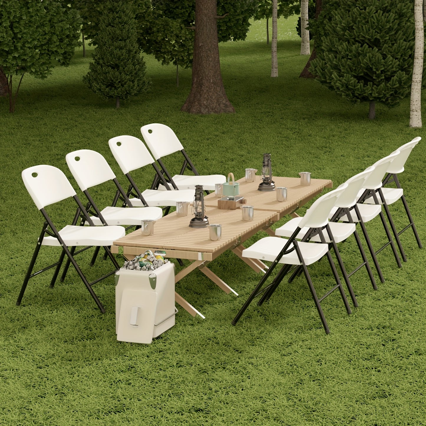4, 6, 8, 10 PACK Reinforced Steel Folding Chairs, Weight Limit 650 Lbs., Suitable For Indoor And Outdoor Events, Parties, Dinners
