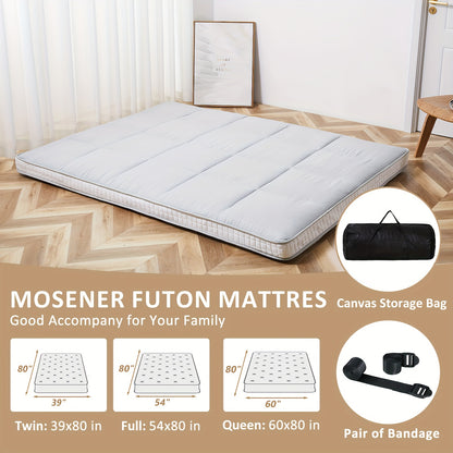 LILYPELLE Japanese Floor Mattress Futon Mattress, Foldable Mattress, Roll Up Mattress Sleeping Tatami Mat Floor Lounger Guest Bed, Easy to Store And Portable for Camping Couch