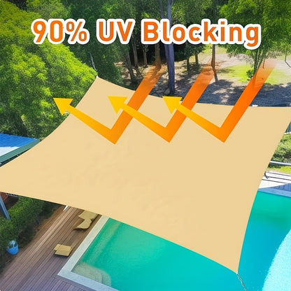 [Thickened Sunshade Sail] 1pc Thickened And Reinforced Courtyard Sunshade Sail Sunshade Net, Courtyard Pavilion Sunshade Net, Suitable for Gardens, Outdoor Parking Lots, Planting Sheds, Balconies, Outdoor Play Sunshade Sails