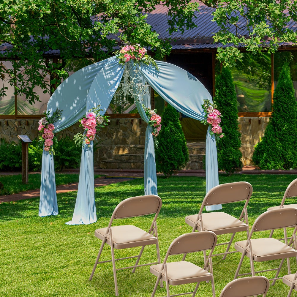 PU Leather Folding Chairs with Padded Seats & Steel Frame, Portable Stackable Chairs for Events Weddings Dining Home Office Church, 2 4 8 10 12 20 Packs Available in Khaki Black Grey
