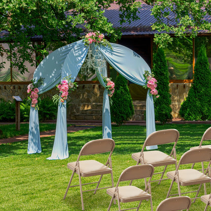 PU Leather Folding Chairs with Padded Seats & Steel Frame, Portable Stackable Chairs for Events Weddings Dining Home Office Church, 2 4 8 10 12 20 Packs Available in Khaki Black Grey