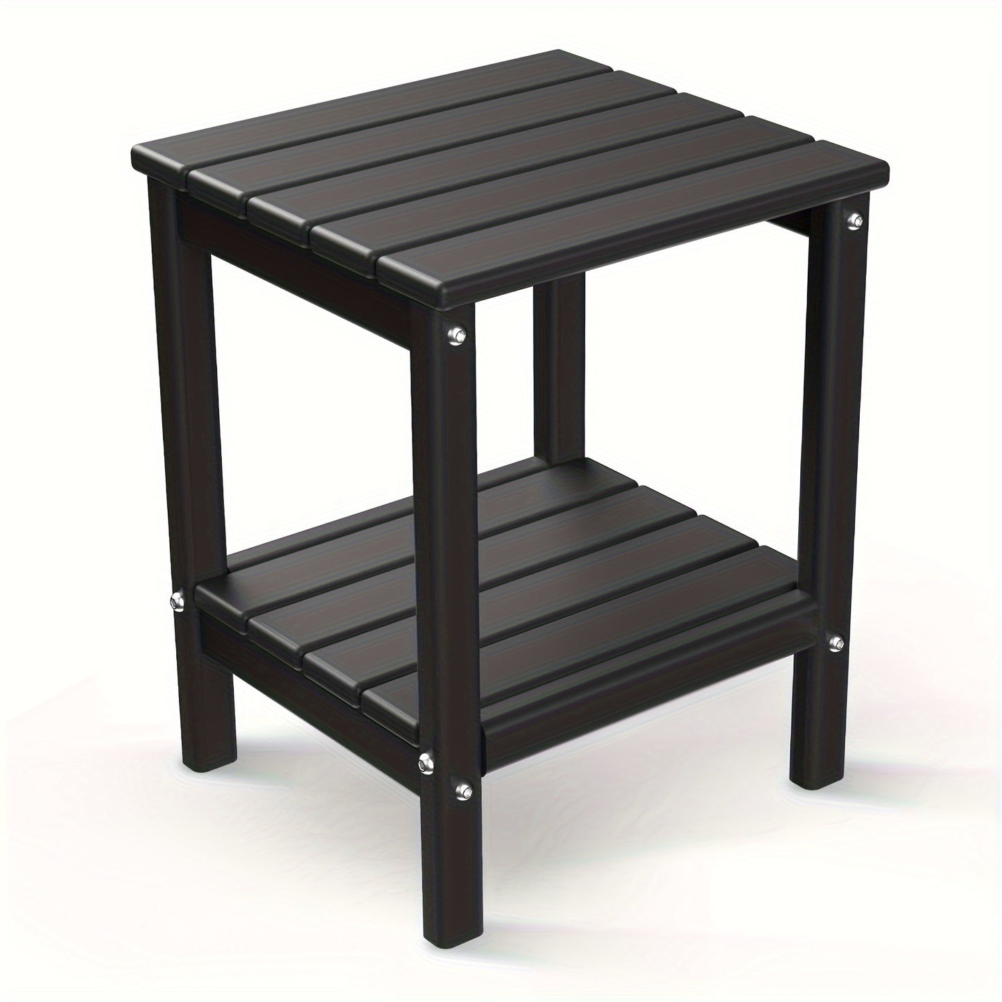 [HDPE Adirondack Side Table] Weather Resistant HDPE Adirondack Side Table | Outdoor Rectangular End Table for Adirondack Chair, Patio, Pool, Garden | 14 x 13 Inch Camping Accessories & Patio Furniture