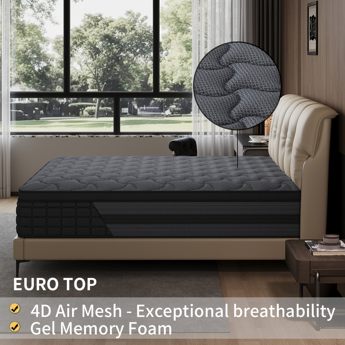 [Gel Memory Foam Mattress] Luxury Mattress 8" 10" 12" 14" Twin Full Queen King Size Gel Memory Foam Pocket Spring Hydird Mattress In A Box Medium Firm