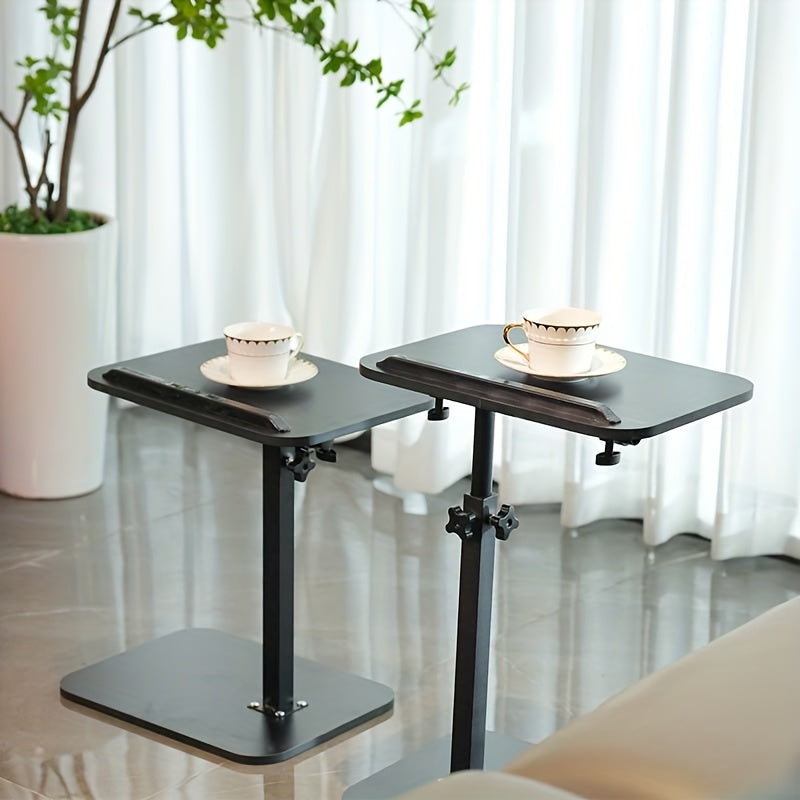 Side Table, TV Travel Table-Adjustable Height Side Table, Sofa C-Shaped Tea Table, 360 ° Rotating Small Side Table Tea Table, Bedroom, Apartment, Small Space Side Table, Sofa Side Cabinet And Coffee Table Function in One/Home Decor Living Room Decor