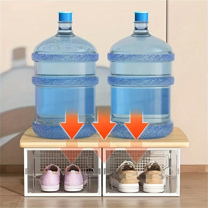 Transparent Shoe Boxes with Lid Stackable Foldable Clear Shoe Storage Organizer Set 6 12 24 Pcs Space Saving Plastic Shoe Containers for Closet Bedroom Entryway Dorm