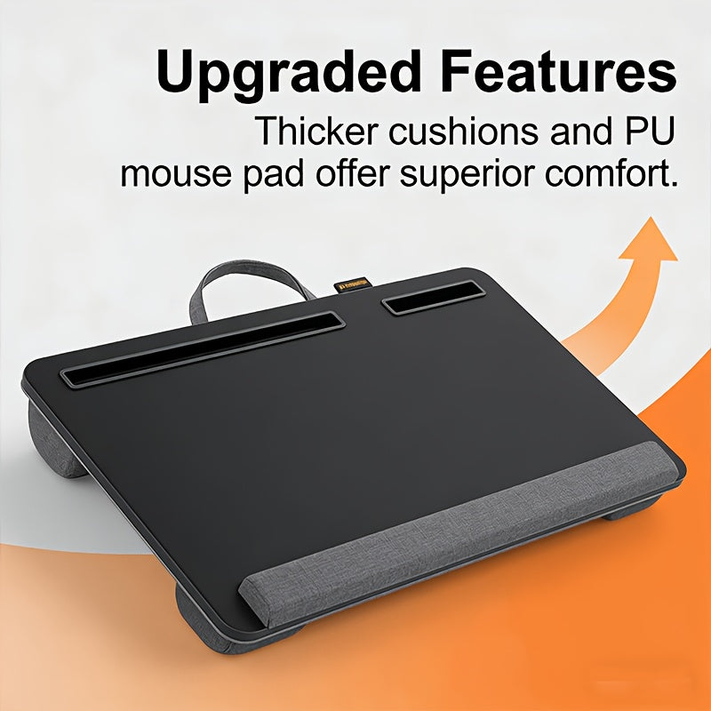 Portable Laptop Bedside Table - Multifunctional Tray Holder with Tablet Card Slot - Suitable for Dining, Reading, And Writing On The Bed, Sofa, Or Floor - Sturdy, Durable, And Movable Home Office Desk, Ergonomic Design.