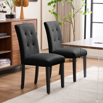 Set of 2 Faux PU Leather Upholstered Dining Chairs for Home Kitchen Living Room- Dining Room Chairs Dining Side Chairs