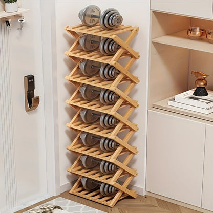 Foldable Bamboo Shoe Rack – No Assembly Required, Instant Use, Space-Saving Shoe Organizer for Bedroom, Living Room, Hall & Wardrobe