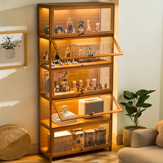 1pc Handmade Display Cabinet, Acrylic, Display Stand, Non-Glass, Cosmetics Shelf, Home Use