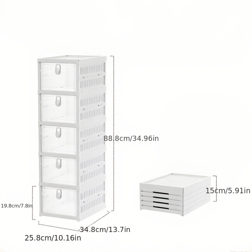Shoe Organizer, 5/6-layer Foldable Shoe Box, Used For Entrance Shoe Cabinet, Saving Space, With Flip Transparent Door, Entrance Shoe Rack, Corridor, Living Room, Bedroom