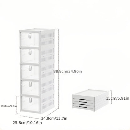 Shoe Organizer, 5/6-layer Foldable Shoe Box, Used For Entrance Shoe Cabinet, Saving Space, With Flip Transparent Door, Entrance Shoe Rack, Corridor, Living Room, Bedroom