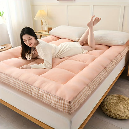 Folding Bed Topper Roll-Up | Soft Portable Mattress Pad for Bed Frame, Guest Room, Dorm & RV – Twin Full Queen King, Multiple Colors