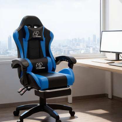 1pc with Footrest/without Footrest Chair, Suitable for Adults And Teenagers, Featuring A Lumbar Support, And Fixed Armrests. An Ergonomic Seat, Home Office Settings, Modern Gaming Chairs, High-quality Padding, Suitable for Home And Office Use
