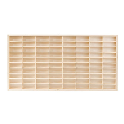 1:64 Scale Solid Wood Die Cast Car Model Storage Box Display Cabinet 60 or 80 Compartments Collector Display Stand with Hooks for Home Office Shop
