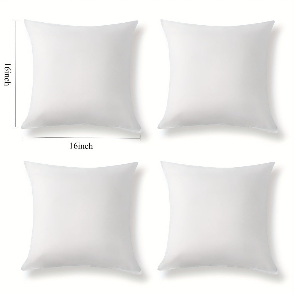 Pillow Inserts for Couch Sofa Bed 2/4 Pack 100% Hypoallergenic Virgin Fiber Square Rectangle Throw Pillow Inserts 12x20 16x16 18x18 inch