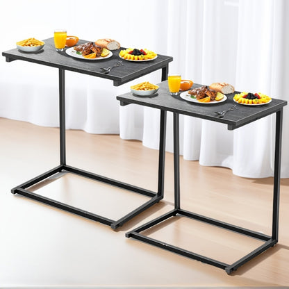 TV Tray Table Set – Adjustable Folding Table with 6 Height Levels & 3 Tilt Angles, 1-Pack or 2-Pack, for Couch, Bed, Dining & Restaurant Use