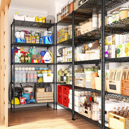 5-Tier 1000LBS Heavy Duty Wire Shelving Unit – Adjustable Metal Storage Rack for Garage, Pantry, Closet, Kitchen & Office – 60"H x 21.45"W x 13.58"D