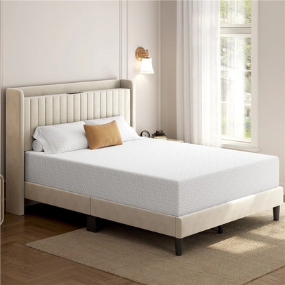 Costoffs 8/10/12in Gel Memory Foam Mattress, Medium Firm Bed with Green Tea Scent & 3-Layer Support for Dorm, Guest Room, Bunk Bed, Furniture for Home, Christmas Gift