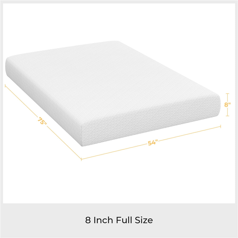 Costoffs 8/10/12in Gel Memory Foam Mattress, Medium Firm Bed with Green Tea Scent & 3-Layer Support for Dorm, Guest Room, Bunk Bed, Furniture for Home, Christmas Gift