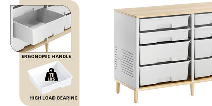 [12-Drawer Storage Cabinet] TOOLF 12-Drawer Storage Cabinet with Tabletop, Cube Organizer for Home And Office, Ideal for Living Room, Bedroom, Classroom, Playroom, And Craft Room