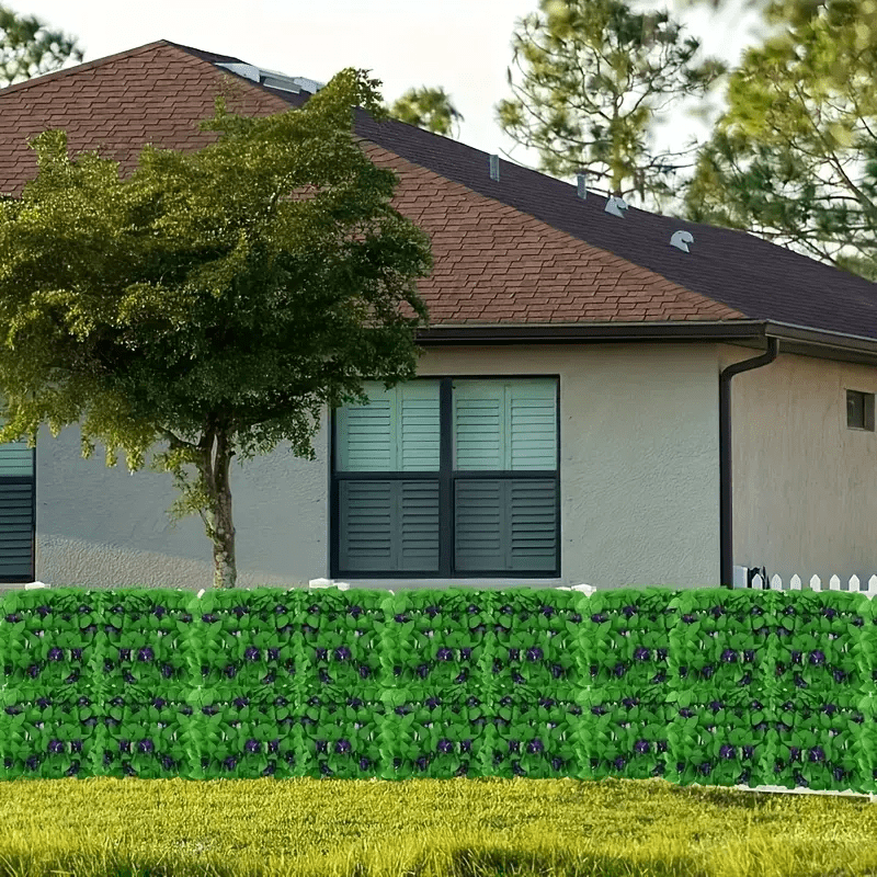 2pcs Expandable Artificial Vine Privacy Fence - Durable Plastic, Connectable Green Wall, for Outdoor Garden, Home, Halloween, Christmas Decor, UV-Resistant, Easy to Install, Expanded: 78.74" × 15.75", Closed: 15.75" × 7.87