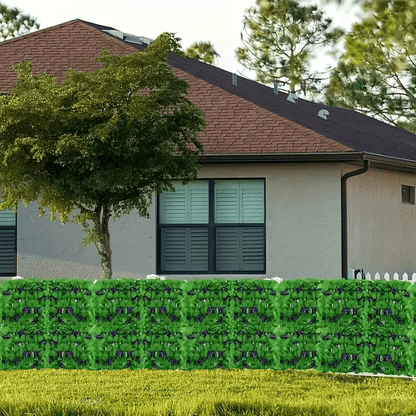 2pcs Expandable Artificial Vine Privacy Fence - Durable Plastic, Connectable Green Wall, for Outdoor Garden, Home, Halloween, Christmas Decor, UV-Resistant, Easy to Install, Expanded: 78.74" × 15.75", Closed: 15.75" × 7.87