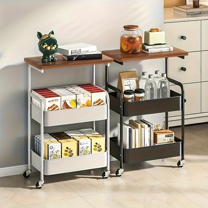 Multi-tiered Rolling Lug Racks, Food Service Shelves And Racks, Removable Metal Storage Racks, Portable Casters, Multi-tiered Carts - for Storage And Organization In Bedrooms, Kitchens, Bathrooms, Offices, And Dorm Rooms.