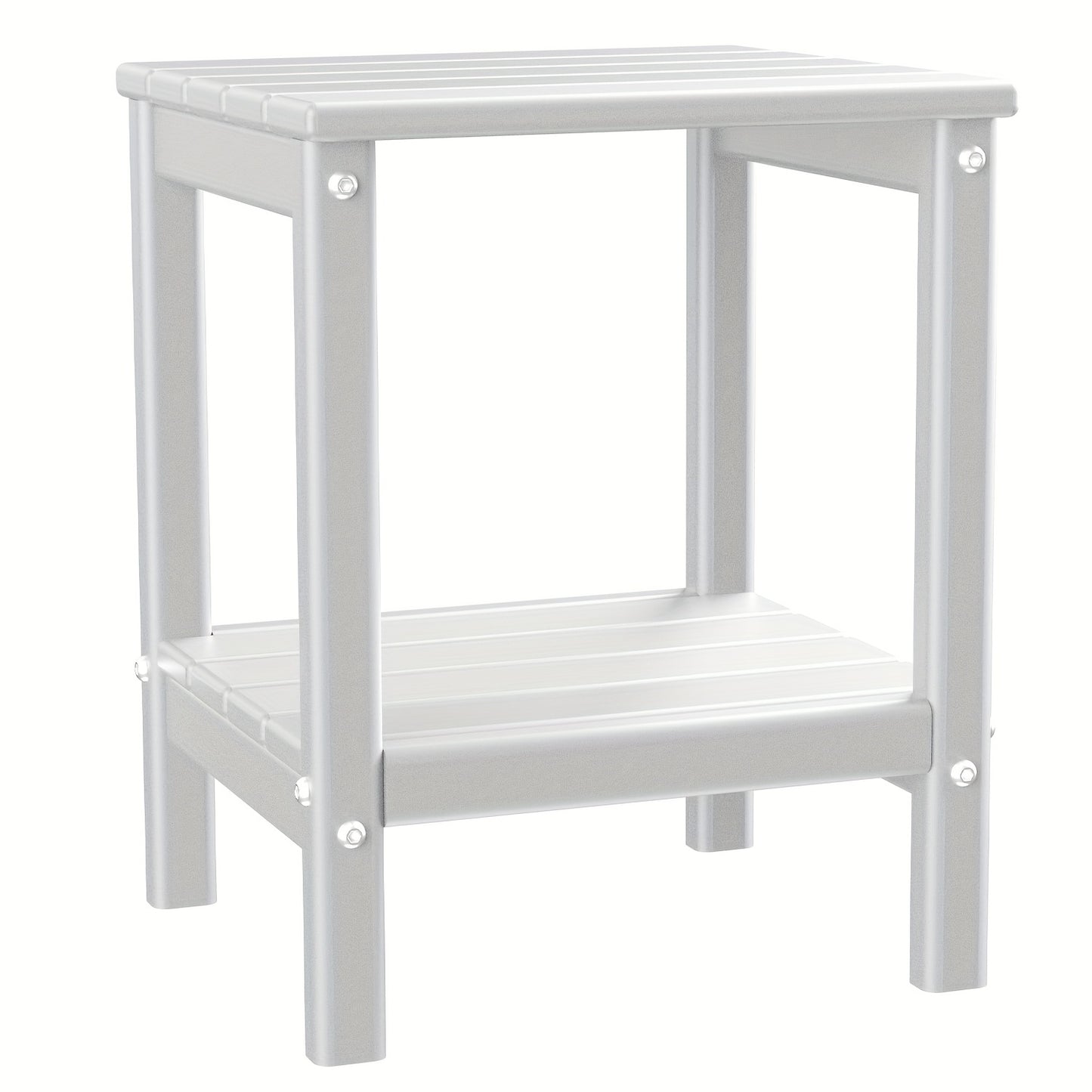 HDPE Adirondack Side Table Outdoor – Weather Resistant Rectangular End Table 15"x14"x18" for Adirondack Chair, Patio, Pool, Garden & Camping – 9 Colors, 1/2/4 Pack