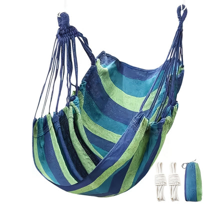 [Portable Outdoor Hammock] Portable Outdoor Hammock, Hanging Chair, With Hanging Chair, Sturdy Fabric Hanging Chair, Comfortable And Durable Hanging Chair, Very Suitable For Outdoor, Yard, And Courtyard (Without Pillow)