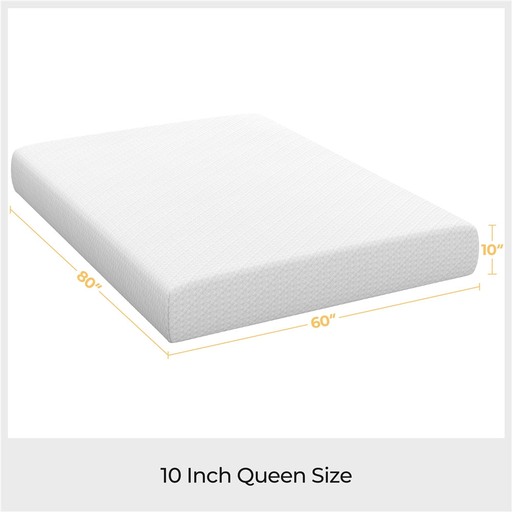 Costoffs 8/10/12in Gel Memory Foam Mattress, Medium Firm Bed with Green Tea Scent & 3-Layer Support for Dorm, Guest Room, Bunk Bed, Furniture for Home, Christmas Gift