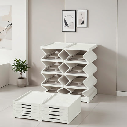 Shoe Organizer, 5/6-layer Foldable Shoe Box, Used For Entrance Shoe Cabinet, Saving Space, With Flip Transparent Door, Entrance Shoe Rack, Corridor, Living Room, Bedroom