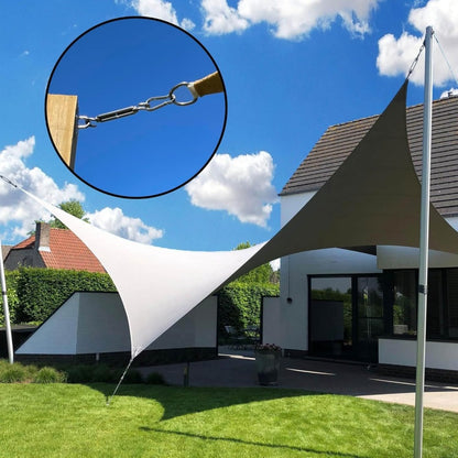 44 Pcs Shade Sail Hardware Kit, 6 Inch Outdoor Sun Sail Accessories, 304 Stainless Steel Turnbuckles & Brackets for Triangle/Rectangle Sails, Patio Canopy Installation Hardware Set Waterproof