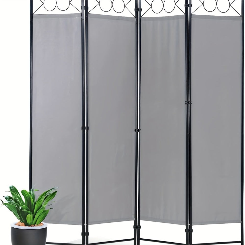 Room Divider 4 Panel Folding Privacy Screen Portable Partition Wall for Bedroom Living Room Home Office Studio Apartment 4 Colors Black Grey Tan Beige