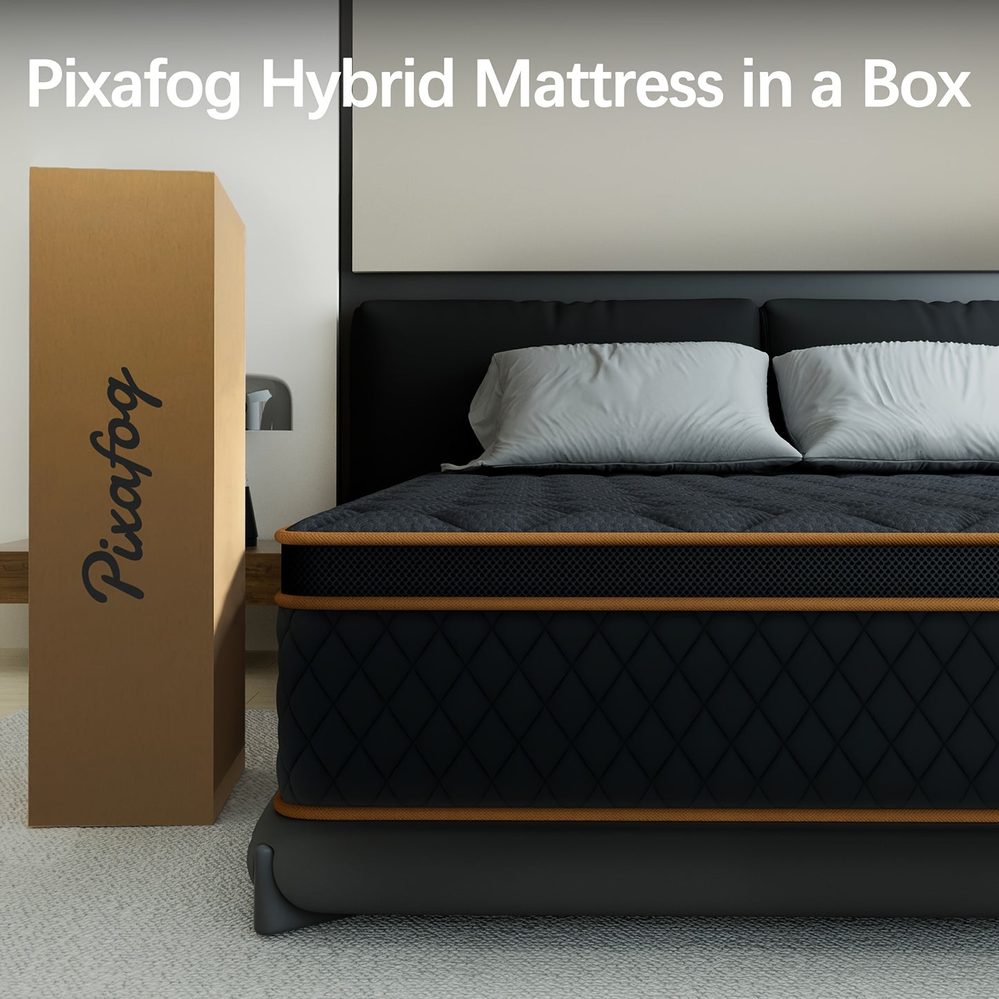 Hybrid Pocket Coil Memory Foam Mattress, 4/10/12/14 Inch Cooling Gel Layer, Twin Full Queen King Sizes, Medium Firm Pressure Relief, Motion Isolation Roll Compressed Box Mattress