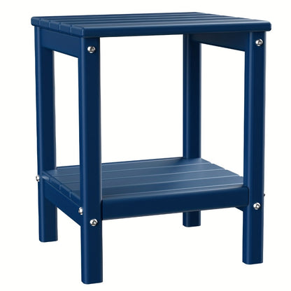HDPE Adirondack Side Table Outdoor – Weather Resistant Rectangular End Table 15"x14"x18" for Adirondack Chair, Patio, Pool, Garden & Camping – 9 Colors, 1/2/4 Pack